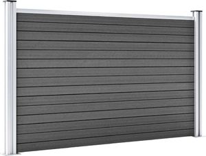 vidaXL Panel ogrodzeniowy, WPC, 180x105 cm, czarny 3
