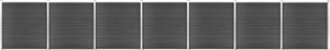 vidaXL Zestaw ogrodzeniowy z WPC, 1218x186 cm, czarny 1