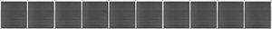vidaXL Zestaw ogrodzeniowy z WPC, 1737x186 cm, czarny 1