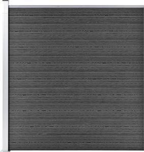 vidaXL Panel ogrodzeniowy, WPC, 175x186 cm, czarny 1