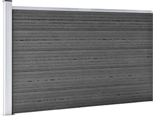 vidaXL Panel ogrodzeniowy, WPC, 175x105 cm, czarny 2