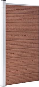 vidaXL Panel ogrodzeniowy z WPC, 95x186 cm, brązowy 2