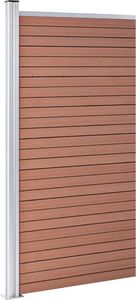 vidaXL Panel ogrodzeniowy z WPC, 95x186 cm, brązowy 3