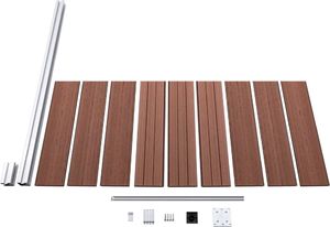 vidaXL Panel ogrodzeniowy z WPC, 95x186 cm, brązowy 4