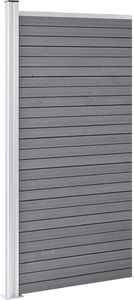 vidaXL Panel ogrodzeniowy z WPC, 95x186 cm, szary 3
