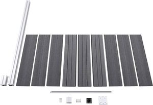 vidaXL Panel ogrodzeniowy z WPC, 95x186 cm, szary 4