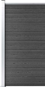 vidaXL Panel ogrodzeniowy z WPC, 95x186 cm, czarny 1