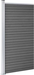 vidaXL Panel ogrodzeniowy z WPC, 95x186 cm, czarny 3