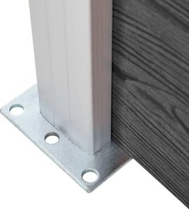 vidaXL Panel ogrodzeniowy z WPC, 95x186 cm, czarny 6