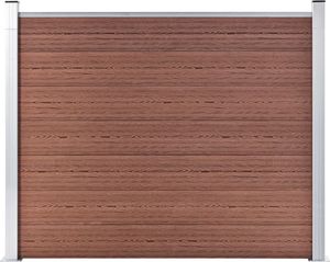 vidaXL Panel ogrodzeniowy z WPC, 180x146 cm, brązowy 1