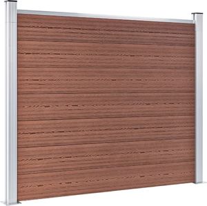 vidaXL Panel ogrodzeniowy z WPC, 180x146 cm, brązowy 2