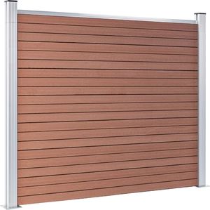 vidaXL Panel ogrodzeniowy z WPC, 180x146 cm, brązowy 3