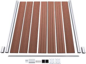 vidaXL Panel ogrodzeniowy z WPC, 180x146 cm, brązowy 4