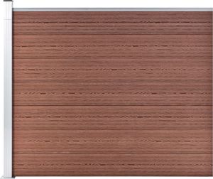 vidaXL Panel ogrodzeniowy z WPC, 175x146 cm, brązowy 1