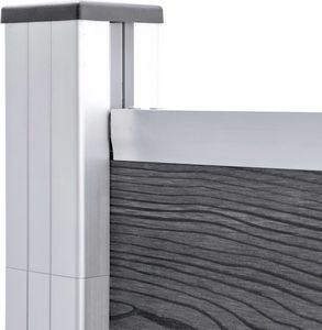 vidaXL Panel ogrodzeniowy z WPC, 180x146 cm, szary 5