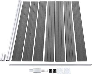 vidaXL Panel ogrodzeniowy z WPC, 175x146 cm, szary 4