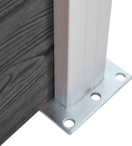 vidaXL Panel ogrodzeniowy z WPC, 180x146 cm, czarny 6