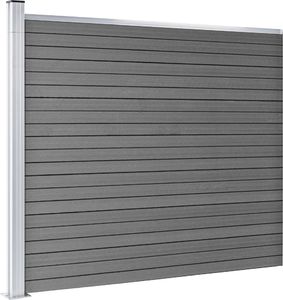 vidaXL Panel ogrodzeniowy z WPC, 175x146 cm, czarny 3