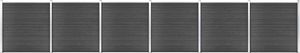 vidaXL Zestaw ogrodzeniowy z WPC, 1045x186 cm, czarny 1