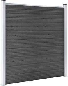 vidaXL Zestaw ogrodzeniowy z WPC, 526x186 cm, czarny 3
