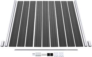 vidaXL Zestaw ogrodzeniowy z WPC, 526x186 cm, czarny 5