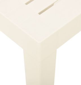 vidaXL Stolik ogrodowy biały plastikowy 4