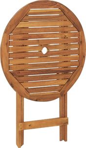 vidaXL Składany stół ogrodowy lite drewno akacjowe 70 cm 4