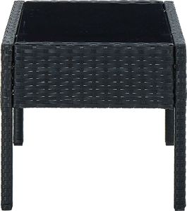 vidaXL Stolik ogrodowy czarny rattan PE 75x40x37 cm 4