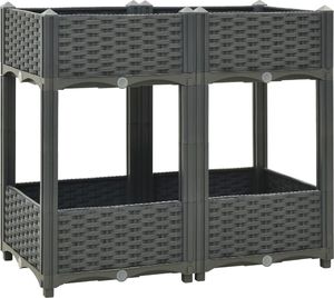 vidaXL Donica do podniesionej rabaty, 80x40x71 cm, polipropylen 2