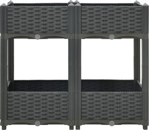 vidaXL Donica do podniesionej rabaty, 80x40x71 cm, polipropylen 3