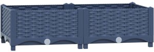 vidaXL Donica do podniesionej rabaty, 80x40x23 cm, polipropylen 2