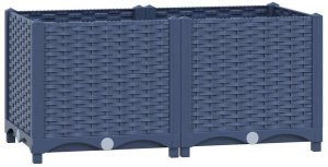 vidaXL Donica do podniesionej rabaty, 80x40x38 cm, polipropylen 2