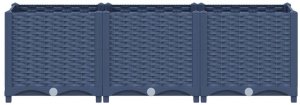 vidaXL Donica do podniesionej rabaty, 120x40x38 cm, polipropylen 3