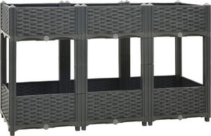 vidaXL Donica do podniesionej rabaty, 120x40x71 cm, polipropylen 3