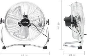 Wentylator vidaXL 51445 chromowy 8