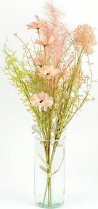 Tajemniczy ogród Bukiet sztucznych kwiatów polnych mix jasny roż 1