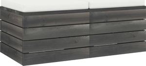 vidaXL Ogrodowe stołki z palet, 2 szt., z poduszkami, drewno sosnowe (3061709) 1