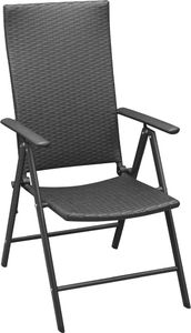 vidaXL 5-częściowy zestaw mebli ogrodowych, czarny 5