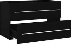 vidaXL Szafka pod umywalkę, czarna, 80 x 38,5 x 48 cm, płyta wiórowa 4