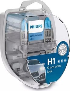 Philips Żarówki PHILIPS WhiteVision ultra +60% H1 12V 55W + 2x W5W (3700K) 1