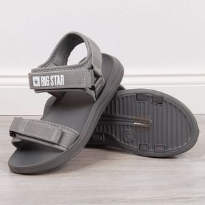 Big Star Sandały męskie sportowe na rzep czerwone Big Star HH174844 40 2