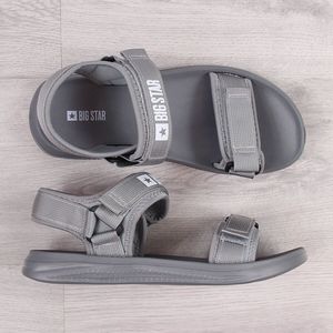 Big Star Sandały męskie sportowe na rzep czerwone Big Star HH174844 40 3