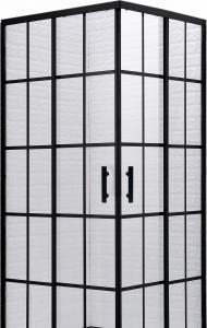 Toule Kabina prysznicowa 80x80 czarna brodzik 2x szprosy 4