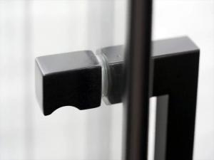 Toule Kabina prysznicowa 80x80 czarna 193 szkło slim 5cm 4