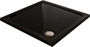 Toule Kabina prysznicowa 90x90 czarna 193 szkło slim 5cm 6