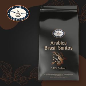 Kawa ziarnista KusyCoffee Zestaw Brasil Santos + Gran Espresso 2 kg 2