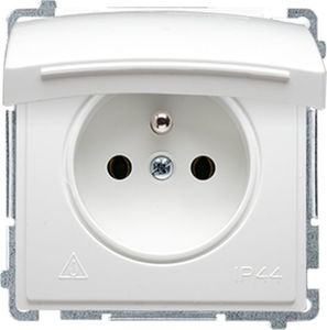 Kontakt-Simon Simon Basic Gniazdo wtyczkowe Schuko do wersji IP44 (moduł) 16A, 250V~,zaciski śrubowe biały BMGSZ1B.01/11 1