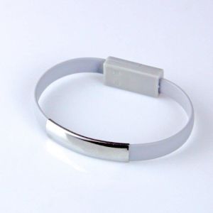 Kabel USB Global Technology Bransoletka Lightning Szary (5901836261878) 1