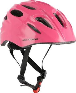 Nils Extreme Kask MTW01+H210 różowy z ochraniaczami r. S 2