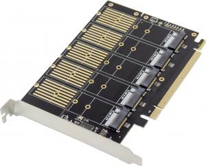 Kontroler ProXtend PCIe 3.1 x16 - 5x M.2 B-key (PX-SA-10143) 1